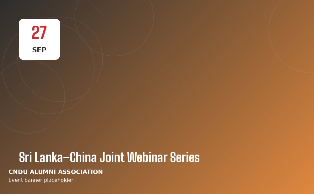Sri Lanka–China Joint Webinar Series